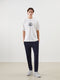 Crew Neck Short Sleeve Printed Combed Cotton Men's T-shirt